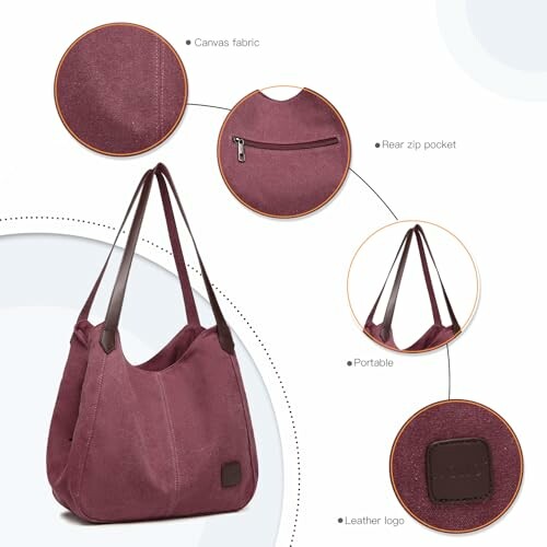 Kono Women Canvas Hobo Shoulder Bag