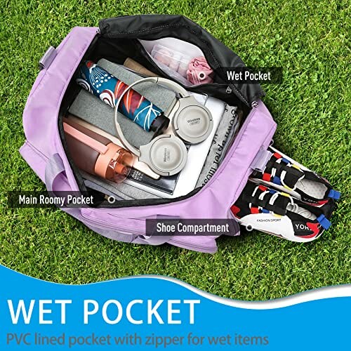 Gym Bag with Wet Pocket