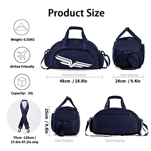 FIORETTO Sports Gym Bag