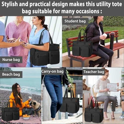 AKOZLIN Large Capacity Tote Work Bag