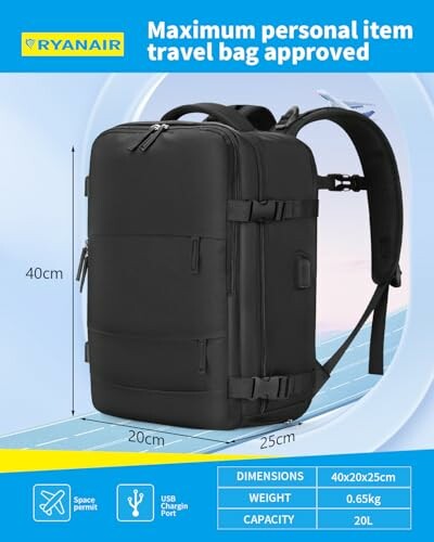 Ryanair Cabin Bag 40x20x25