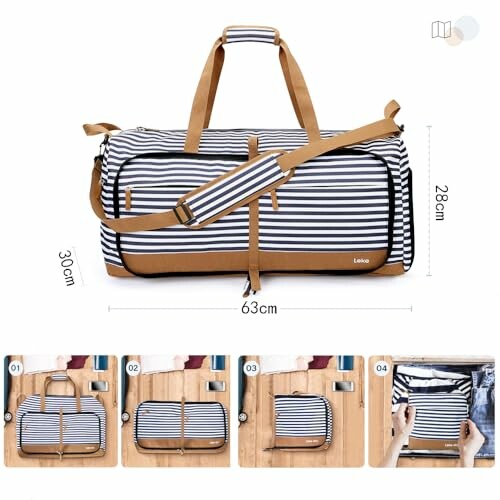 Lekesky Large Foldable Travel Duffel Bag